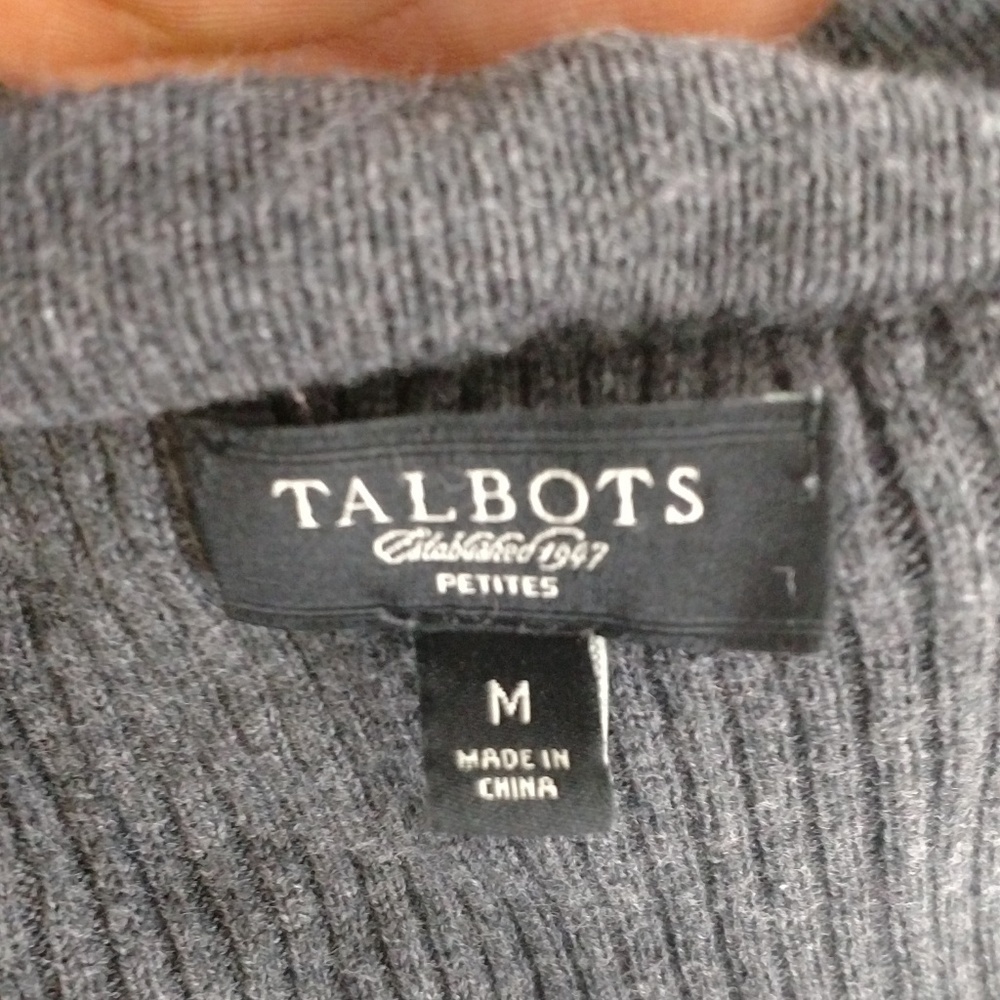 Talbots Petite Ruffle Front Button Up Cardigan‎ - Picture 7 of 11